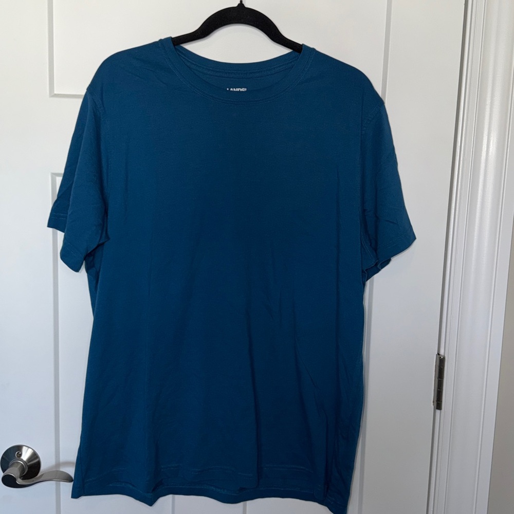 Lands’ End Solid Teal Super-T Short Sleeve Tee
